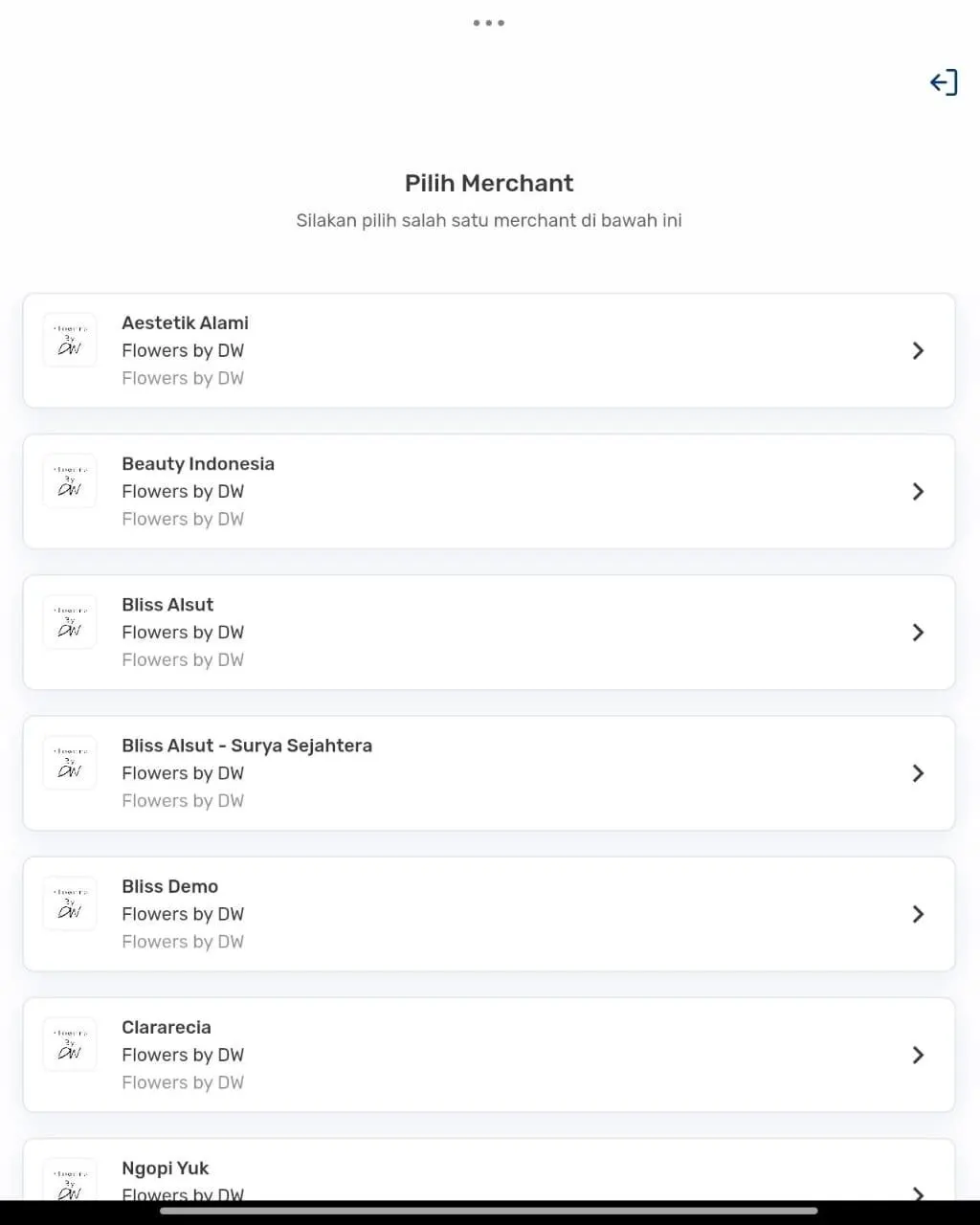 login merchant bliss mobile app